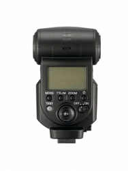 Sony HVL-F43AM flash: back panel, controls, LCD