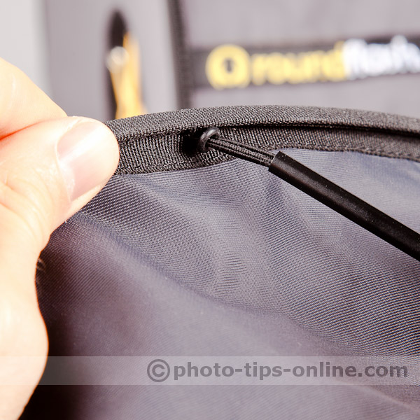 RoundFlash ring flash adapter: inner cord of the magnetic rods