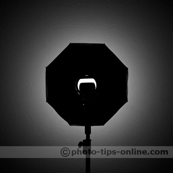 Aurora Firefly Strip Box flash diffuser review: Aurora Firefly Beauty Box, light distribution