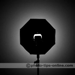 Aurora Firefly Strip Box flash diffuser review: Aurora Firefly Beauty Box, light distribution