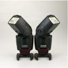 Canon Speedlite 430EX vs. Canon Speedlite 430EX II: front view, heads set at 45 degrees