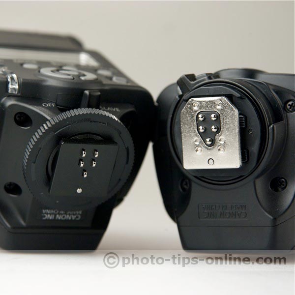 Canon Speedlite 430EX vs. Canon Speedlite 430EX II: mounting foot