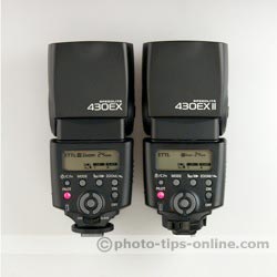 Canon Speedlite 430EX vs. Canon Speedlite 430EX II: LCD display