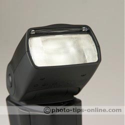 Canon Speedlite 430EX II flash: head tilted and rorated 45 degrees