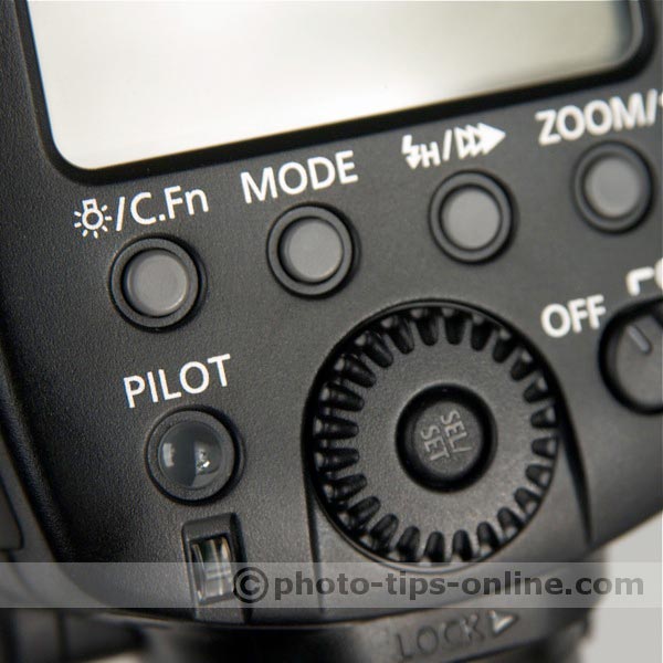 Canon Speedlite 580EX II flash: select dial