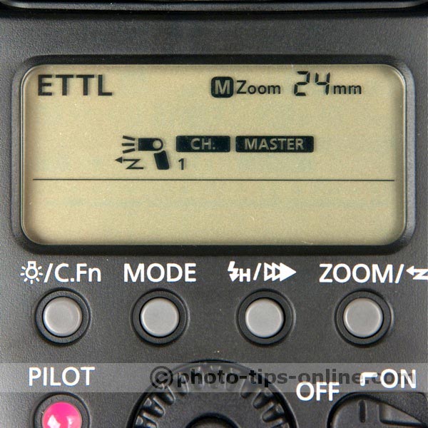 Canon Speedlite 580EX II flash: wireless master mode