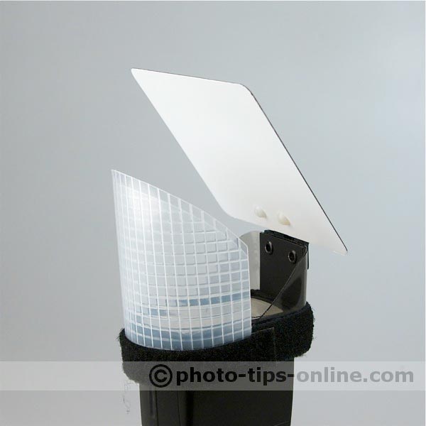 Demb Flash Diffuser: diffusing panel vertical, reflector at 45 degrees