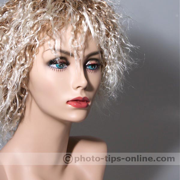 F16 P45A-001 flash reflector: sample image, mannequin