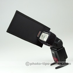 Honl Photo Speed Gobo: attached a narrow flash head side