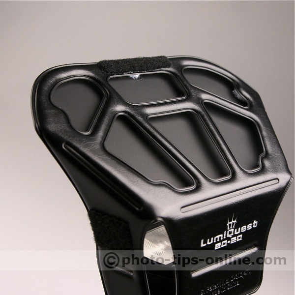 LumiQuest ProMax System flash diffuser: an insert attached, back side