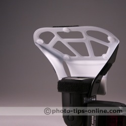 LumiQuest ProMax System flash diffuser: vertical shooting, attaching to a narrow flash head side