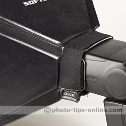 LumiQuest Softbox LTp flash diffuser: attachment with LumiQuest UltraStrap