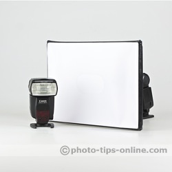 LumiQuest Softbox LTp flash diffuser: compared to Canon Speedlite 580EX II