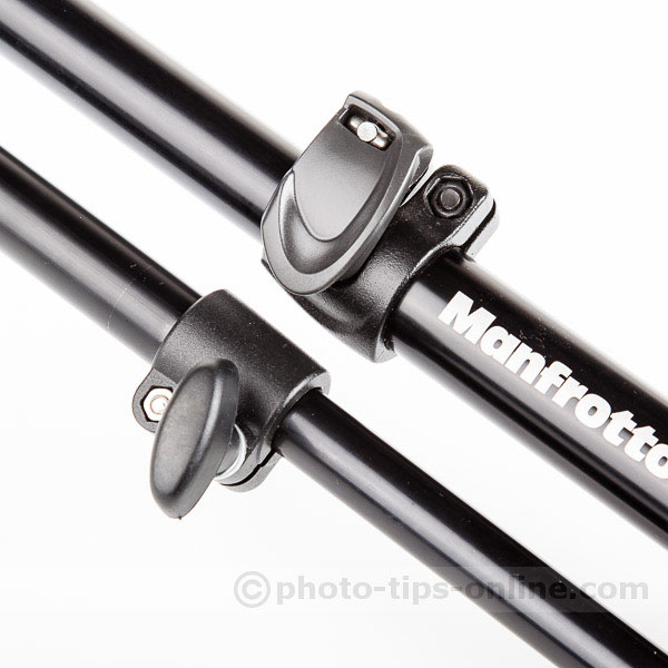 LumoPro Convertible light stand / monopod: compared to Manfrotto monopod, locks