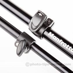 LumoPro Convertible light stand / monopod: compared to Manfrotto monopod, locks