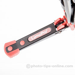 LumoPro Convertible light stand / monopod: monopod foot, logo