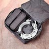 LumoPro LP739 Double Flash Speedring Bracket: carrying case takes two speedlights