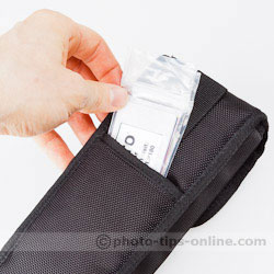 LumoPro LP180 flash: carrying pouch, back pocket, belt loop