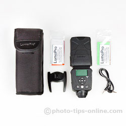 LumoPro LP180 flash: package content