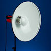 LumoPro Beauty Dish: mounted on a monolight