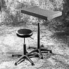 LumoPro Posing Stool and Table: set to medium height