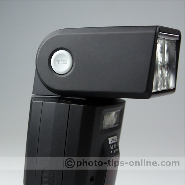 Metz Mecablitz 58 AF-1 flash: head release button