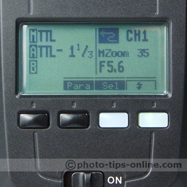 Metz Mecablitz 58 AF-1 flash: wireless master mode menu