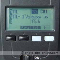 Metz Mecablitz 58 AF-1 flash: wireless master mode menu