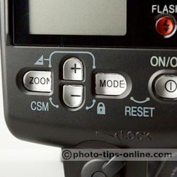 Nikon Speedlight SB-600 flash: main buttons/controls