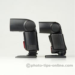 Nissin Di622 II vs. Canon Speedlite 430EX II: side view, external socket side