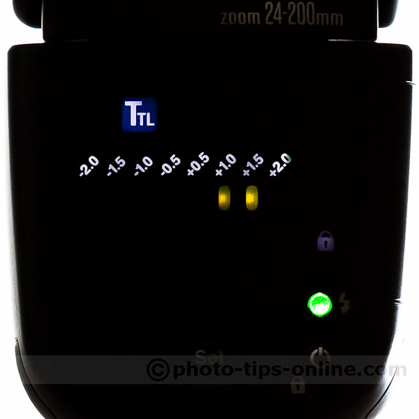 Nissin Di700 flash: TTL menu, 1/2-stop power increments