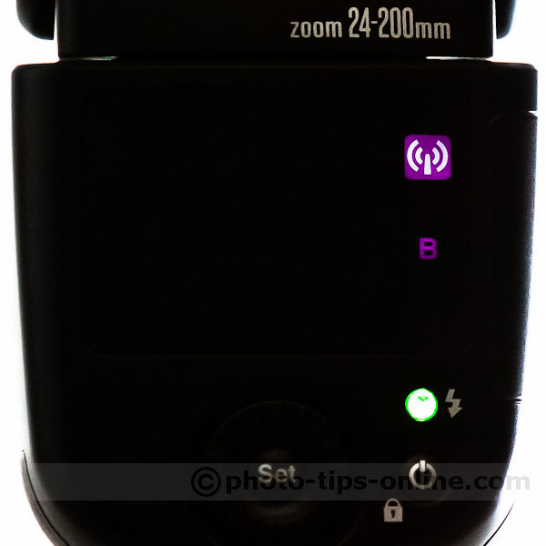 Nissin Di700 flash: TTL slave menu, group B