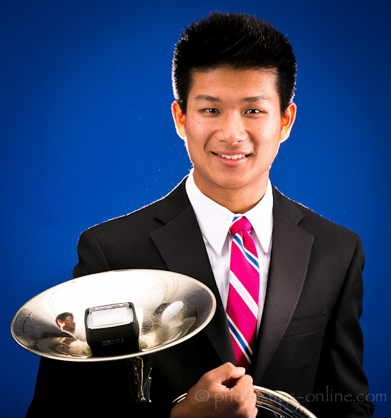 Nissin Di700 flash: hiding in a French Horn