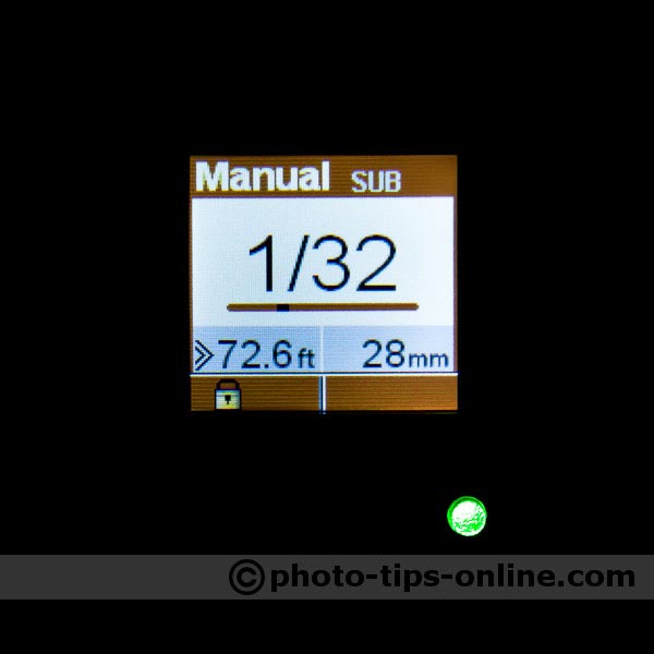 Nissin Di866 II vs. Canon Speedlite 580EX II: control lock, shown at the bottom left