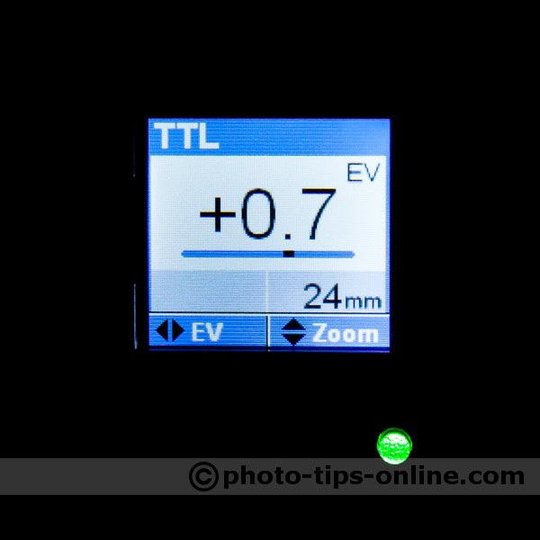 Nissin Di866 II vs. Canon Speedlite 580EX II: Nissin's TTL menu, exposure compensation