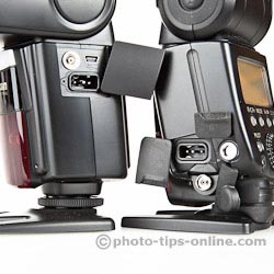 Nissin Di866 II vs. Canon Speedlite 580EX II: external connectors