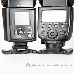 Nissin Di866 II vs. Canon Speedlite 580EX II: controls