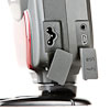 Phottix Mitros flash: high-voltage battery port, miniphone socket, USB port