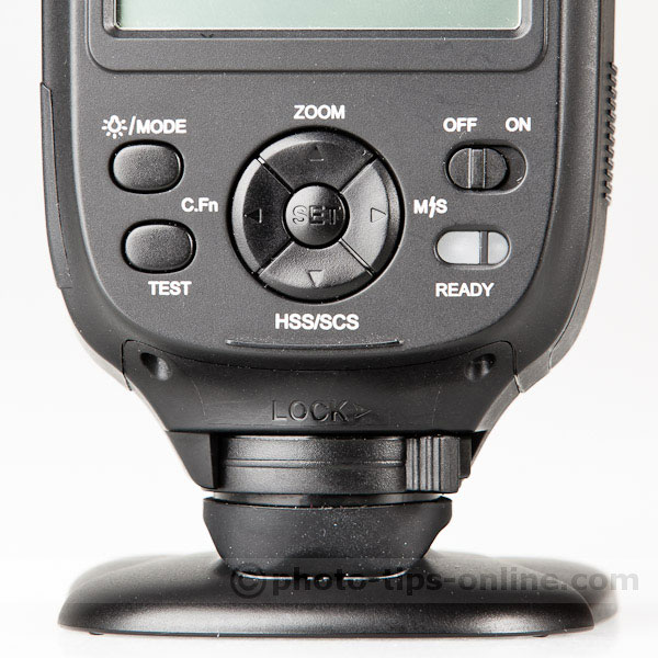 Phottix Mitros flash: controls / buttons