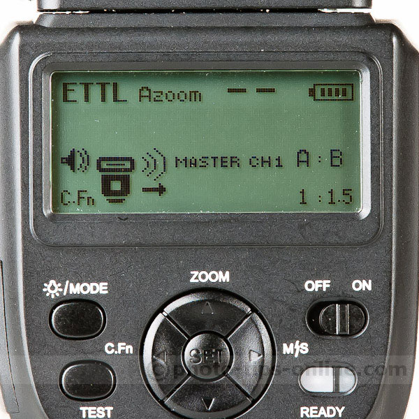 Phottix Mitros flash: wireless Mater mode, example