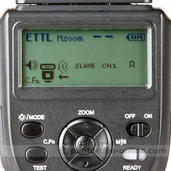 Phottix Mitros flash: wireless Slave mode, example