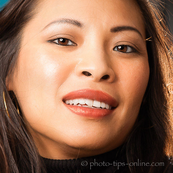 PortraitPro 15: lipstick shine, light source on the right