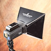 Promaster Duolight 250 hybrid flash accessories: using LumiQuest Softbox III, back