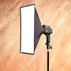 Promaster Duolight 250 hybrid flash accessories: softbox/stripbox, positioned vertically