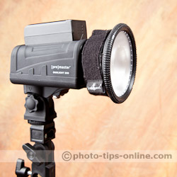 Promaster Duolight 250 hybrid flash accessories: using LumiQuest UltraStrap