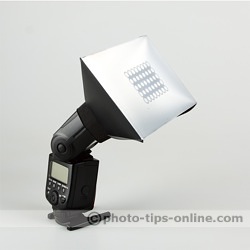 Promaster Universal Softbox flash diffuser: angle view