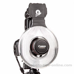 Ray Flash 2 Universal: mounted, angle view