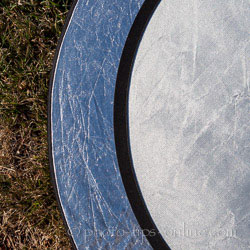 Rogue 2-in-1 Collapsible Reflector: shiny silver vs. super soft silver