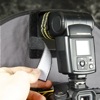 RoundFlash ring flash adapter: white Velcro strip to block the light spill