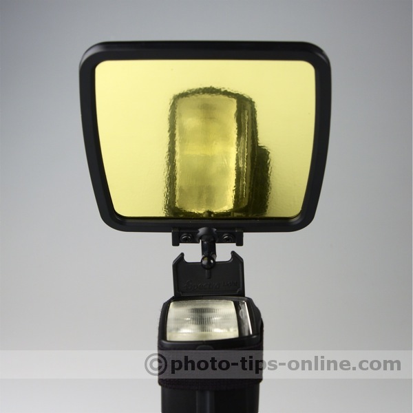 SpectraLight flash diffuser: gold reflector